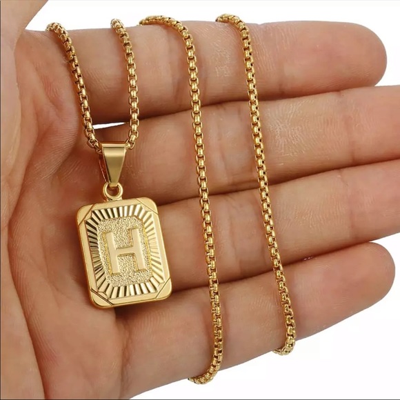 delightdeluxe Jewelry - New Letter ✨T✨charm Box Link Chain necklace